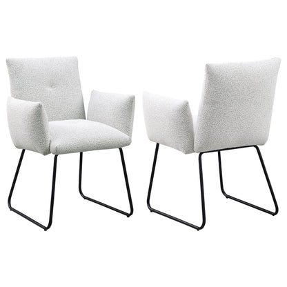 Ackland - Chaise de salle à manger rembourrée (lot de 2) - Gris clair