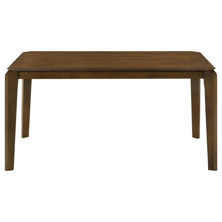 Almonte - Table à manger rectangulaire en bois - Marron foncé