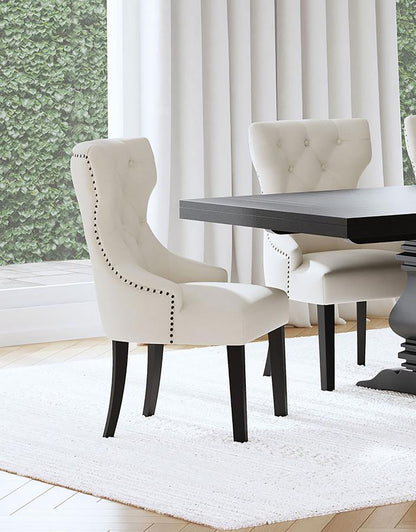 Baney - Chaise de salle à manger rembourrée en tissu