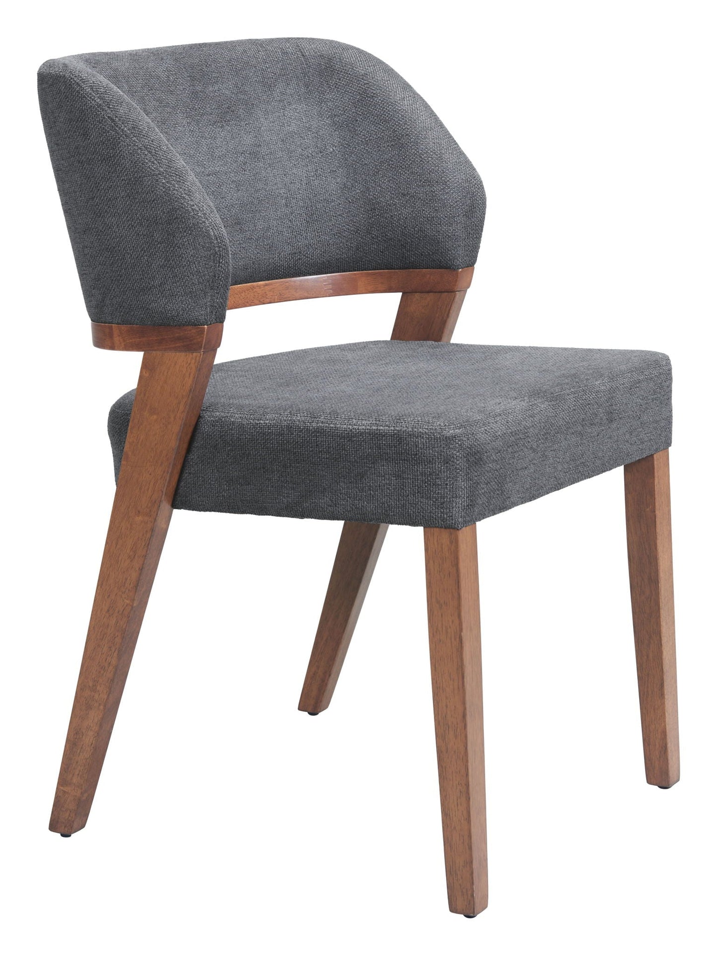 Sunobu - Chaise de salle à manger (lot de 2) - Gris azur et noyer