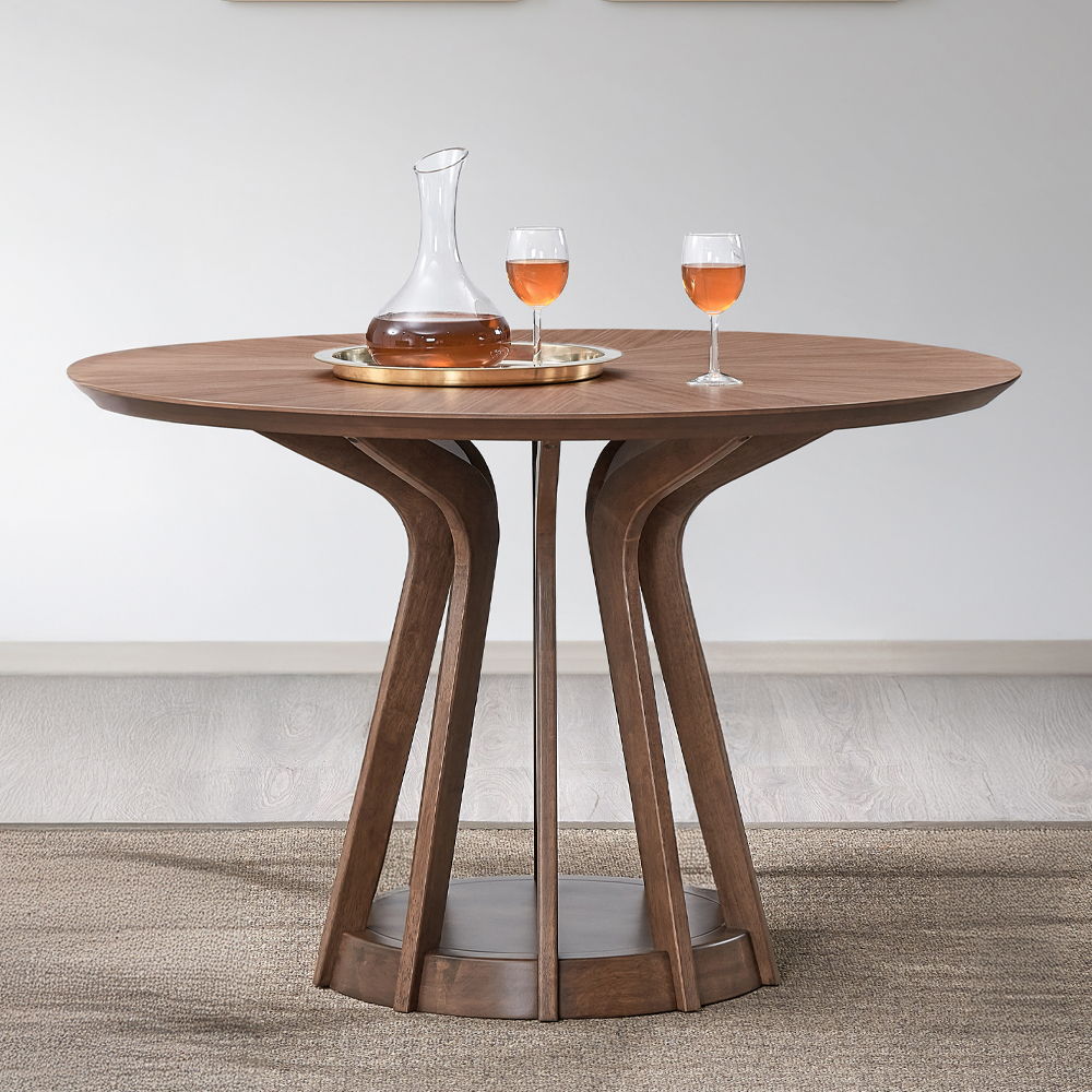 Seda - Table à manger ronde - Noyer