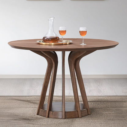 Seda - Table à manger ronde - Noyer