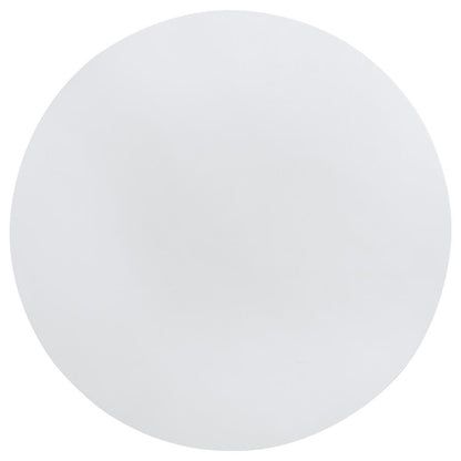 Judd - Table à manger ronde en bois avec étagère - Blanc perle