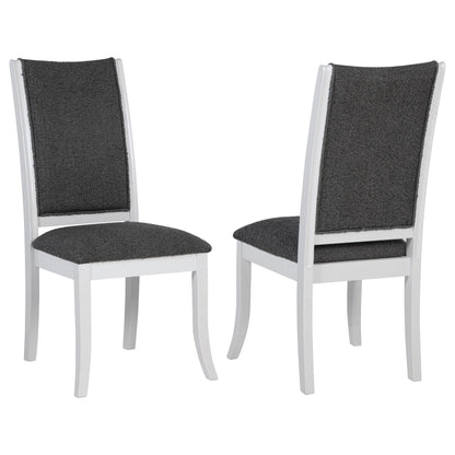 Judd - Chaise de salle à manger rembourrée (lot de 2) - Blanc perle