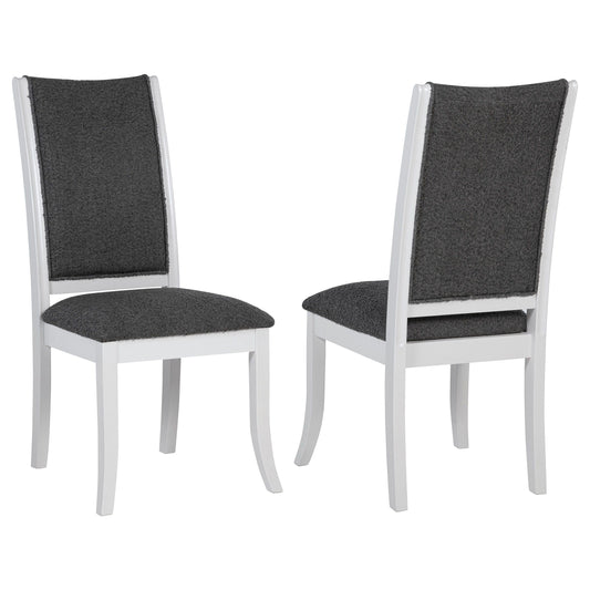 Judd - Chaise de salle à manger rembourrée (lot de 2) - Blanc perle