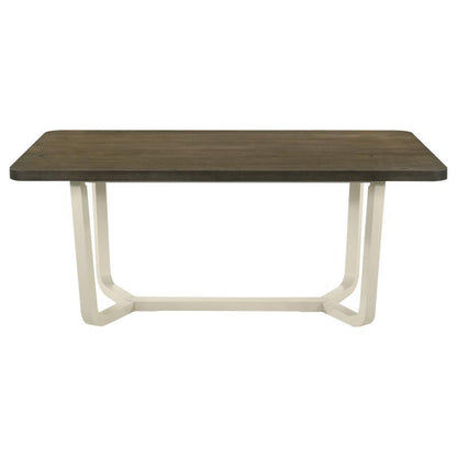 Biloxi - Table à manger rectangulaire en bois - Brun grisâtre
