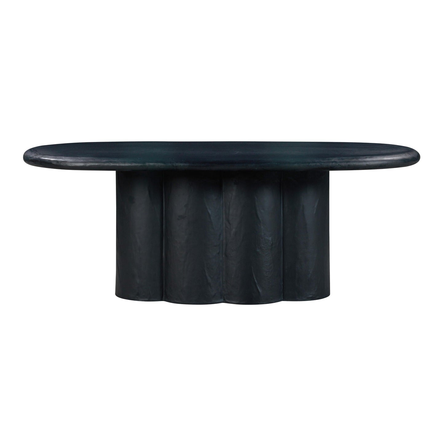 Elika - Table à manger ovale en faux plâtre