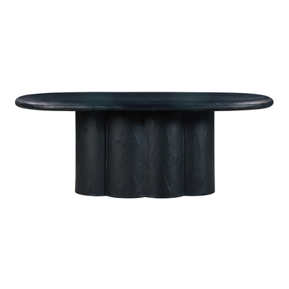Elika - Table à manger ovale en faux plâtre