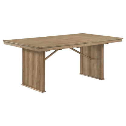 Adina - Table à manger extensible - Marron clair vieilli