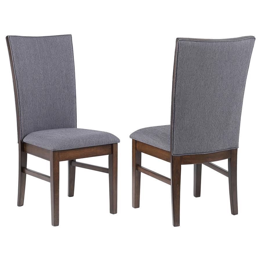 Sherwood - Chaise de salle à manger rembourrée (lot de 2) - Gris