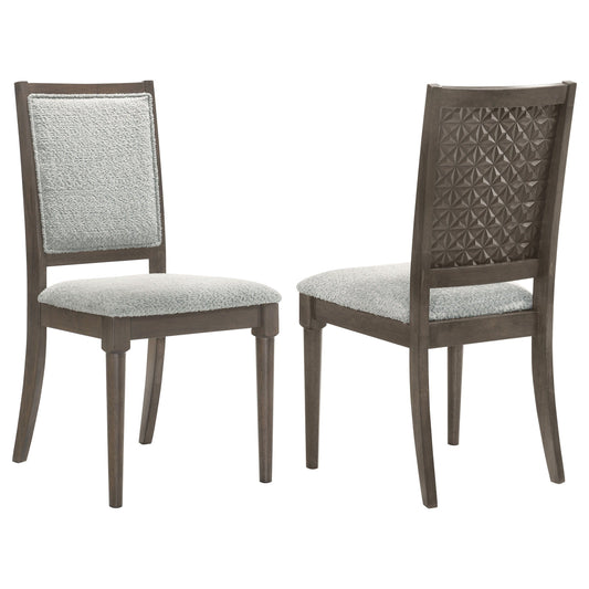 Onslow - Chaise de salle à manger rembourrée (lot de 2) - Marron foncé