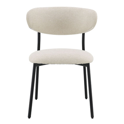 Jirina - Chaise d'appoint (lot de 2) - Chenille beige