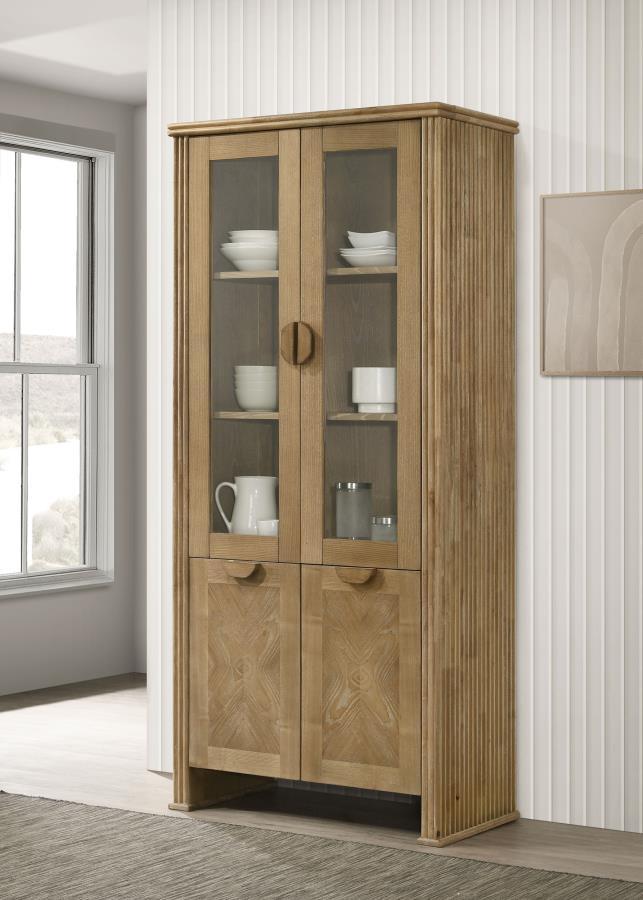 Adina - Vitrine haute - Marron clair vieilli