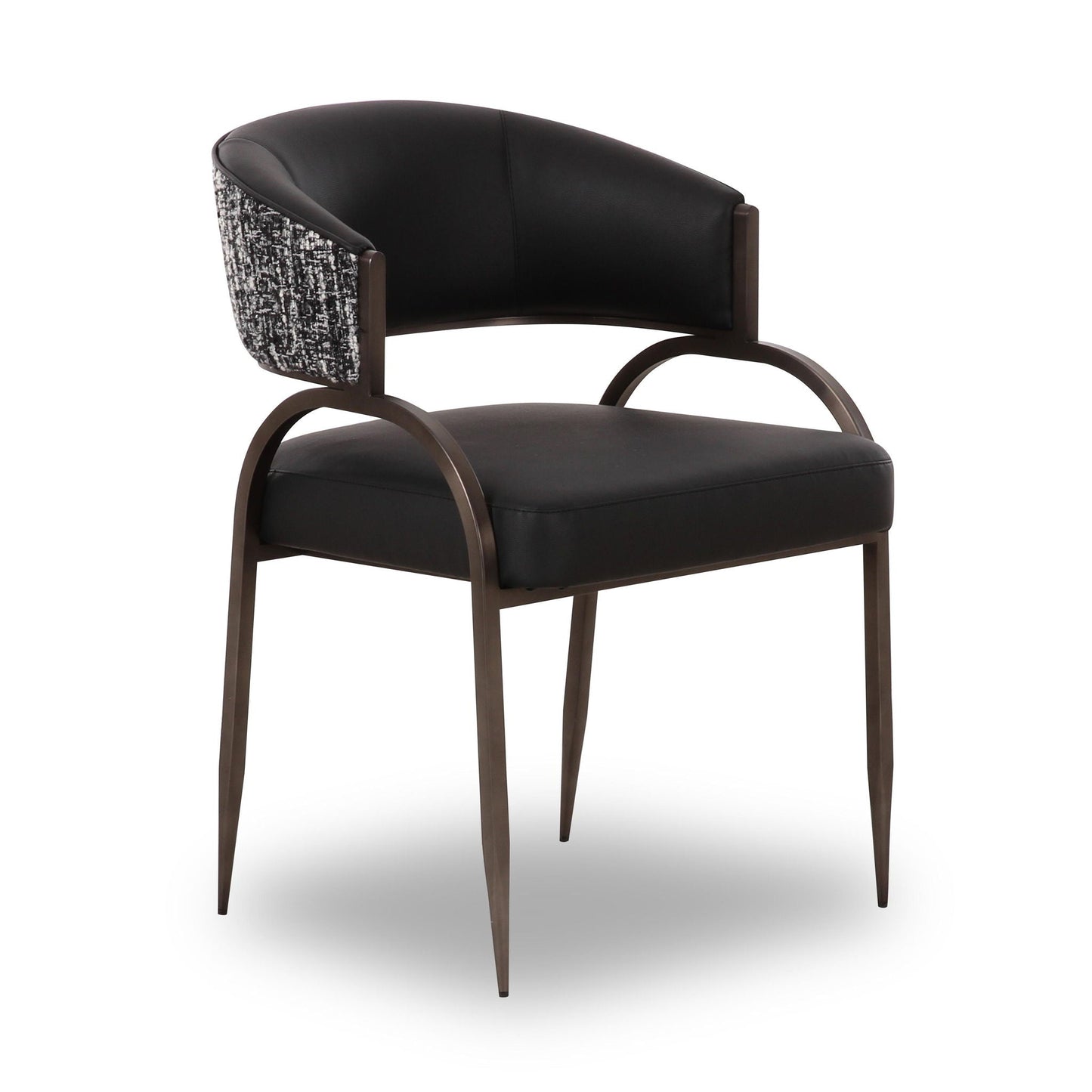 Tatum - Chaise de salle à manger bicolore en cuir végétalien