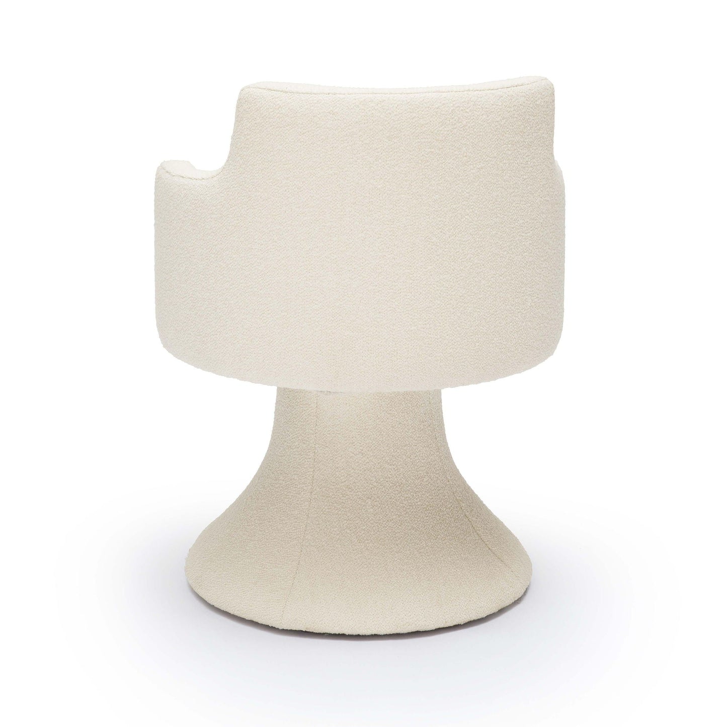Jeffree - Chaise de salle à manger pivotante Performance Boucle - Crème