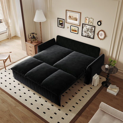 3-Seat Convertible Sleeper Sofa Bed with 2-in-1 Pillow & Blanket Set