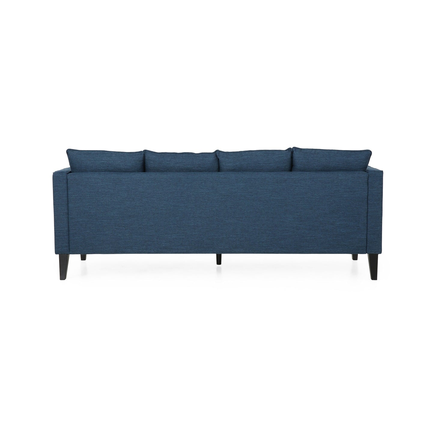 3-seater Sofa with Wood Legs and Tufted Back