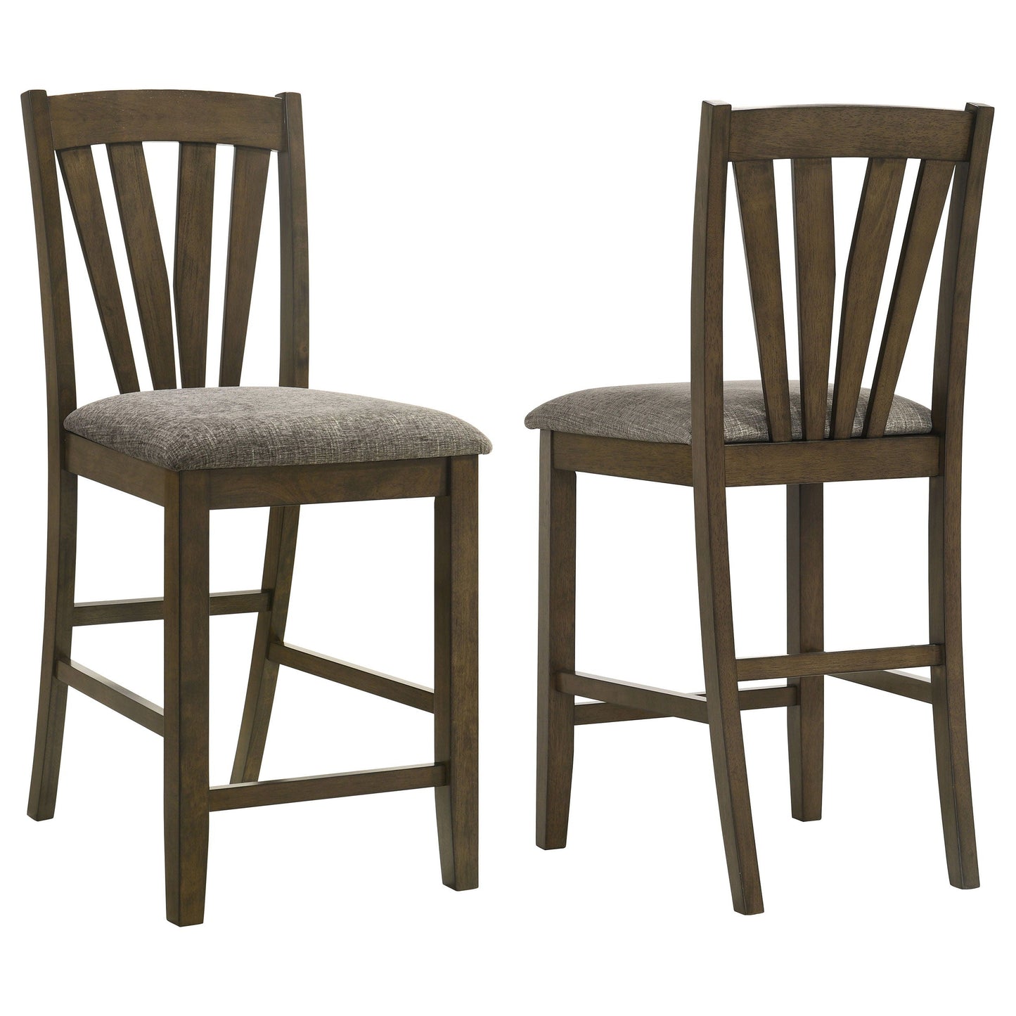 Canfield - Chaise de salle à manger hauteur comptoir (lot de 2) - Marron
