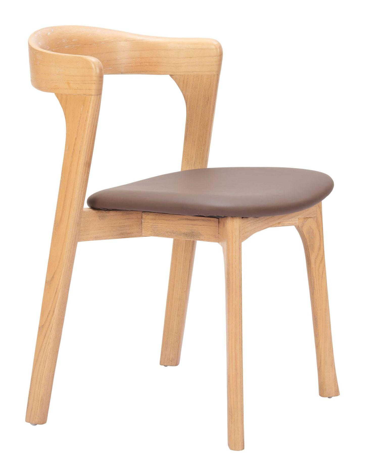 Pioro - Chaise de salle à manger (lot de 2) - Marron / Naturel