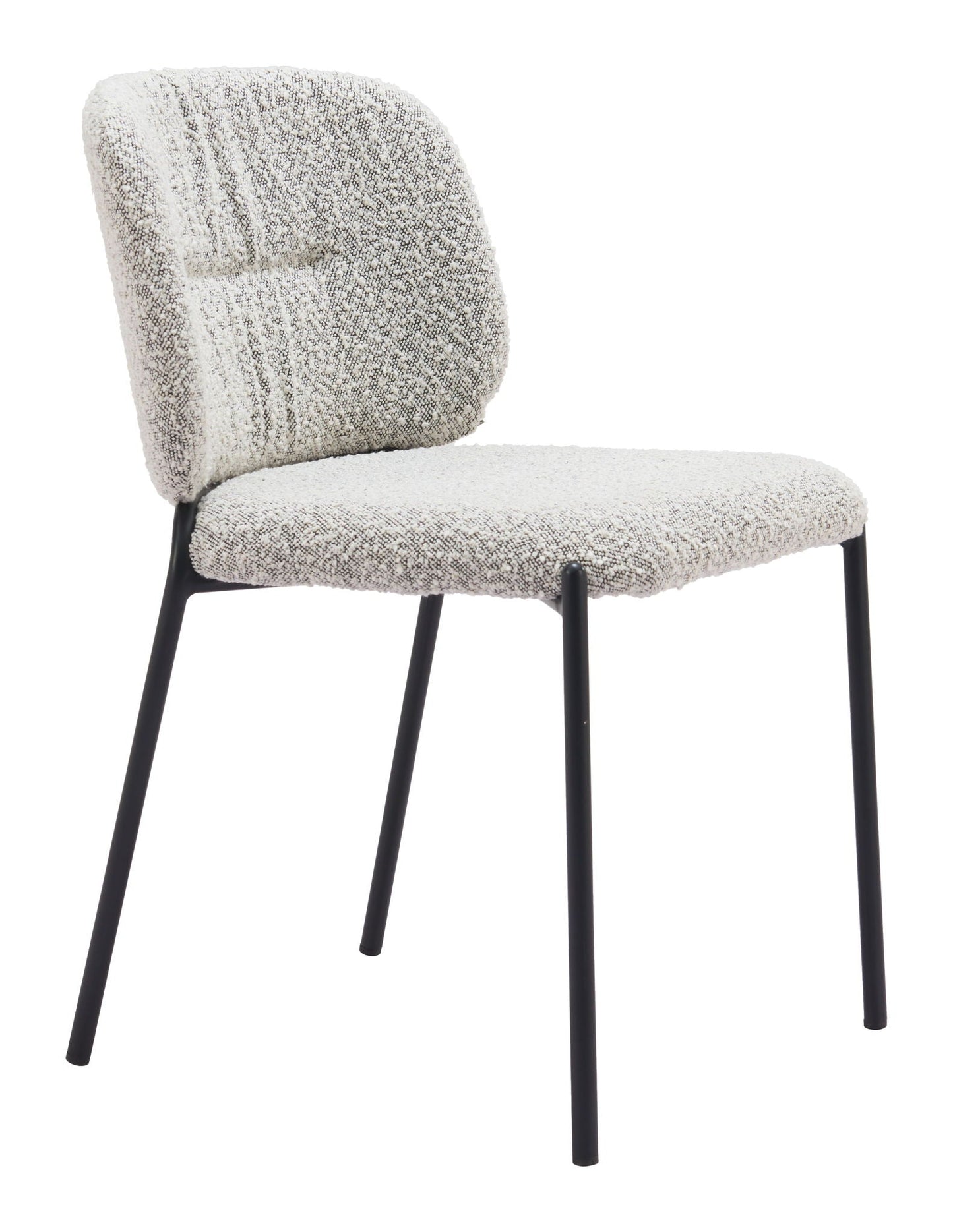 Plat - Chaise de salle à manger (lot de 2) - Gris