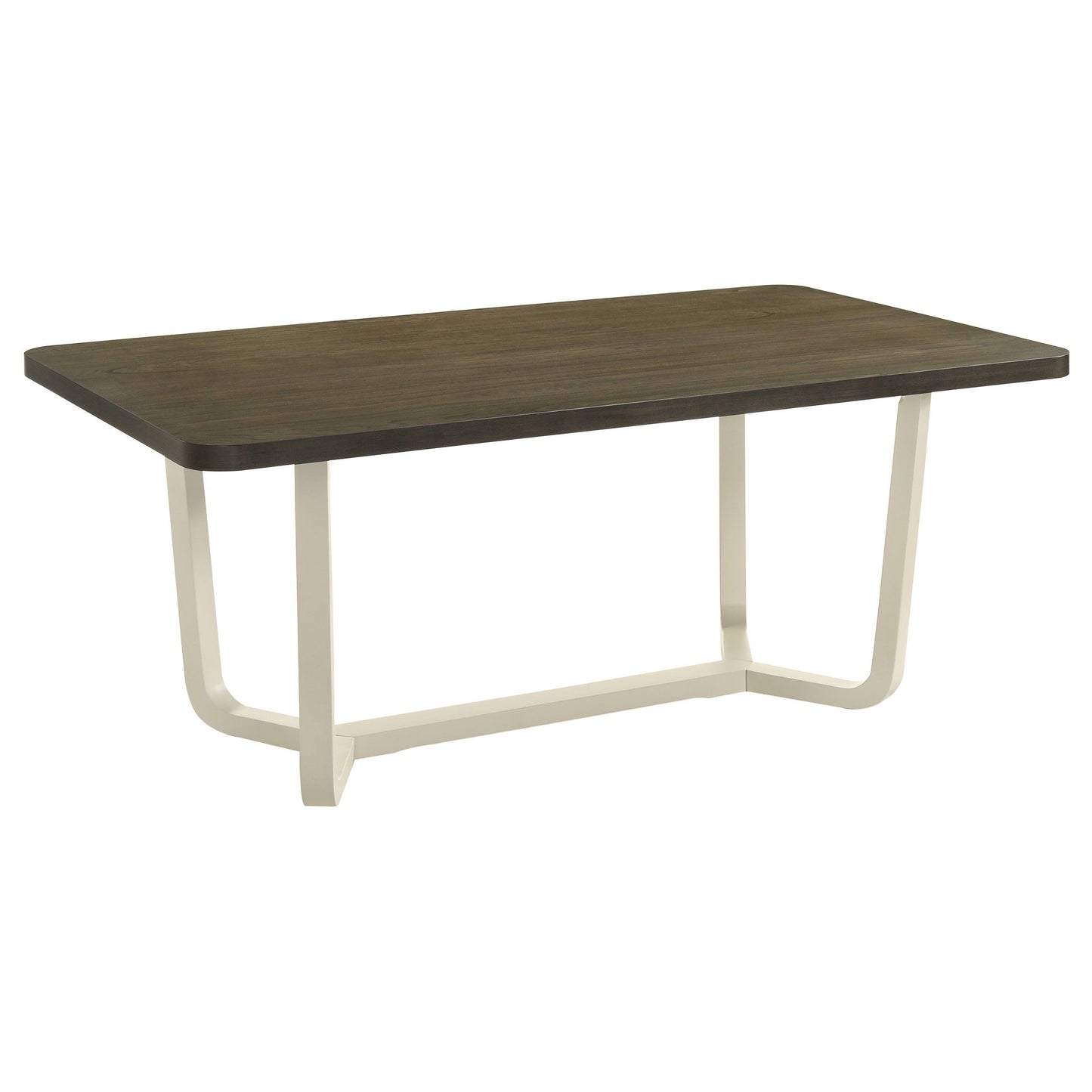 Biloxi - Table à manger rectangulaire en bois - Brun grisâtre