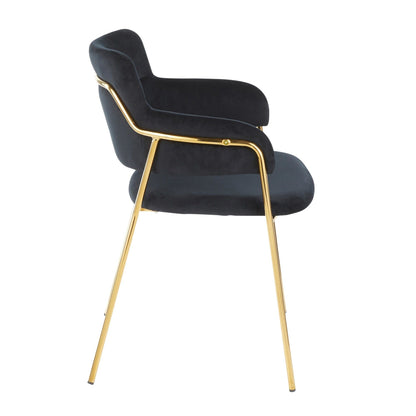 Napoli - Chaise - Métal doré (Lot de 2)