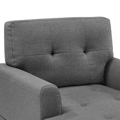 34 Wide Chaise Lounge,soft upholstered,durable polyester blend,buttonâtufted seat and back offer timeless style and comfort