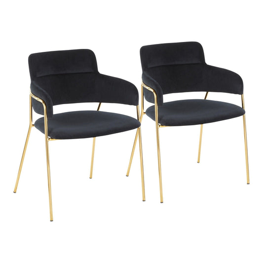 Napoli - Chaise - Métal doré (Lot de 2)