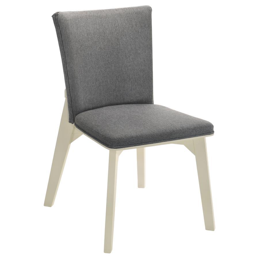 Biloxi - Chaise de salle à manger rembourrée (lot de 2) - Gris