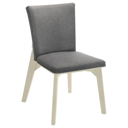 Biloxi - Chaise de salle à manger rembourrée (lot de 2) - Gris