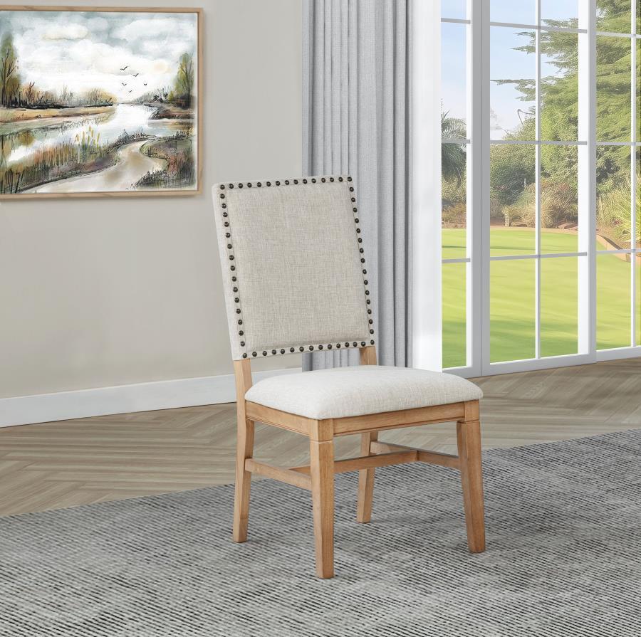 Middleton - Chaise de salle à manger rembourrée beige (lot de 2) - Naturel
