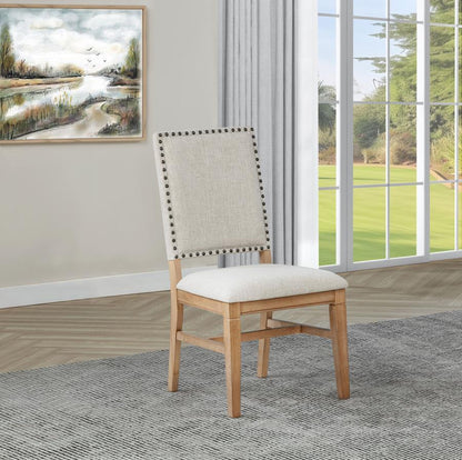 Middleton - Chaise de salle à manger rembourrée beige (lot de 2) - Naturel