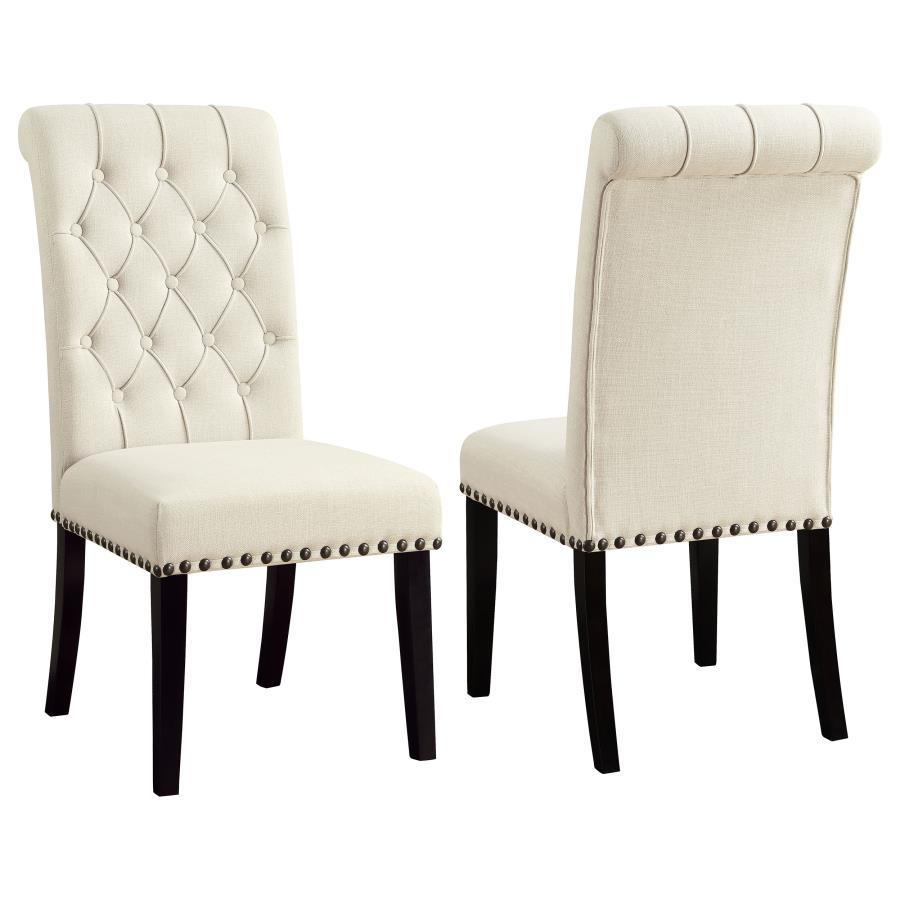 Alana - Chaise de salle à manger rembourrée en tissu