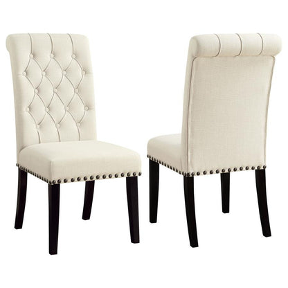 Alana - Chaise de salle à manger rembourrée en tissu