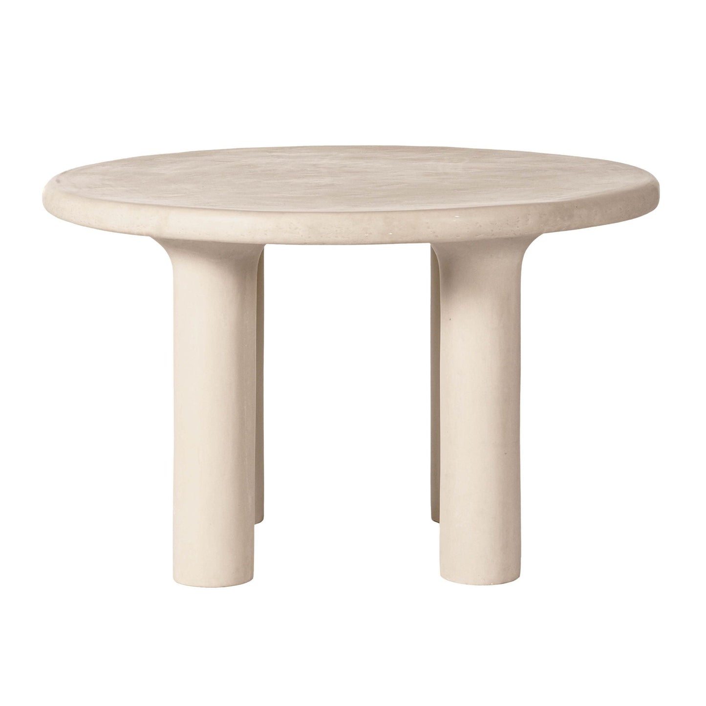 Barbara - Table à manger ronde d'intérieur/extérieur 47 - Crème