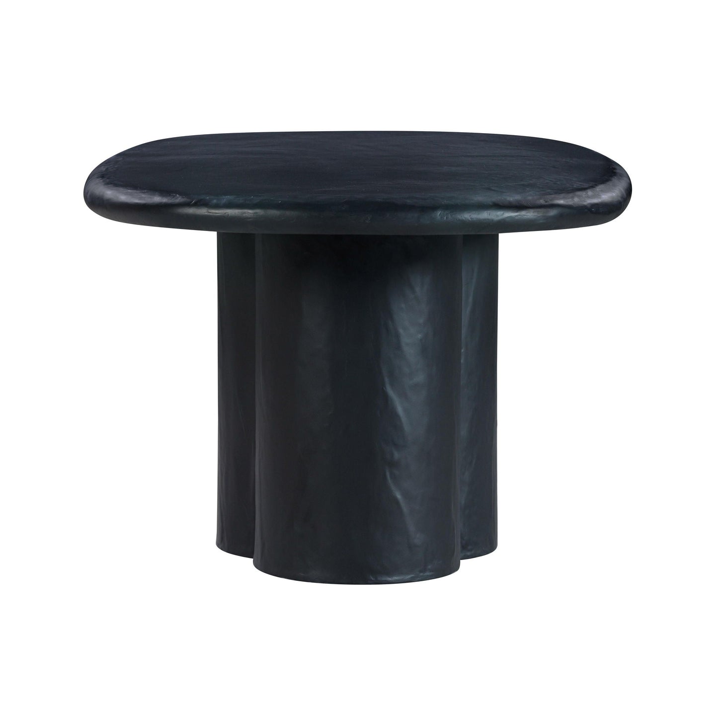 Elika - Table à manger ovale en faux plâtre