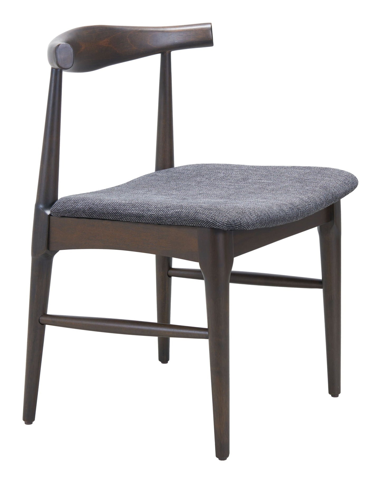 Tuzka - Chaise de salle à manger (lot de 2) - Gris et expresso