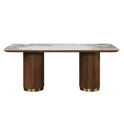 Willene - Table à manger avec plateau en céramique