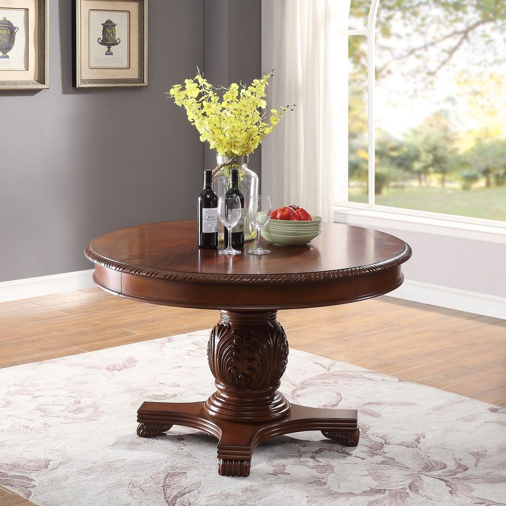 Chateau De Ville - Table à manger ronde - Cerise