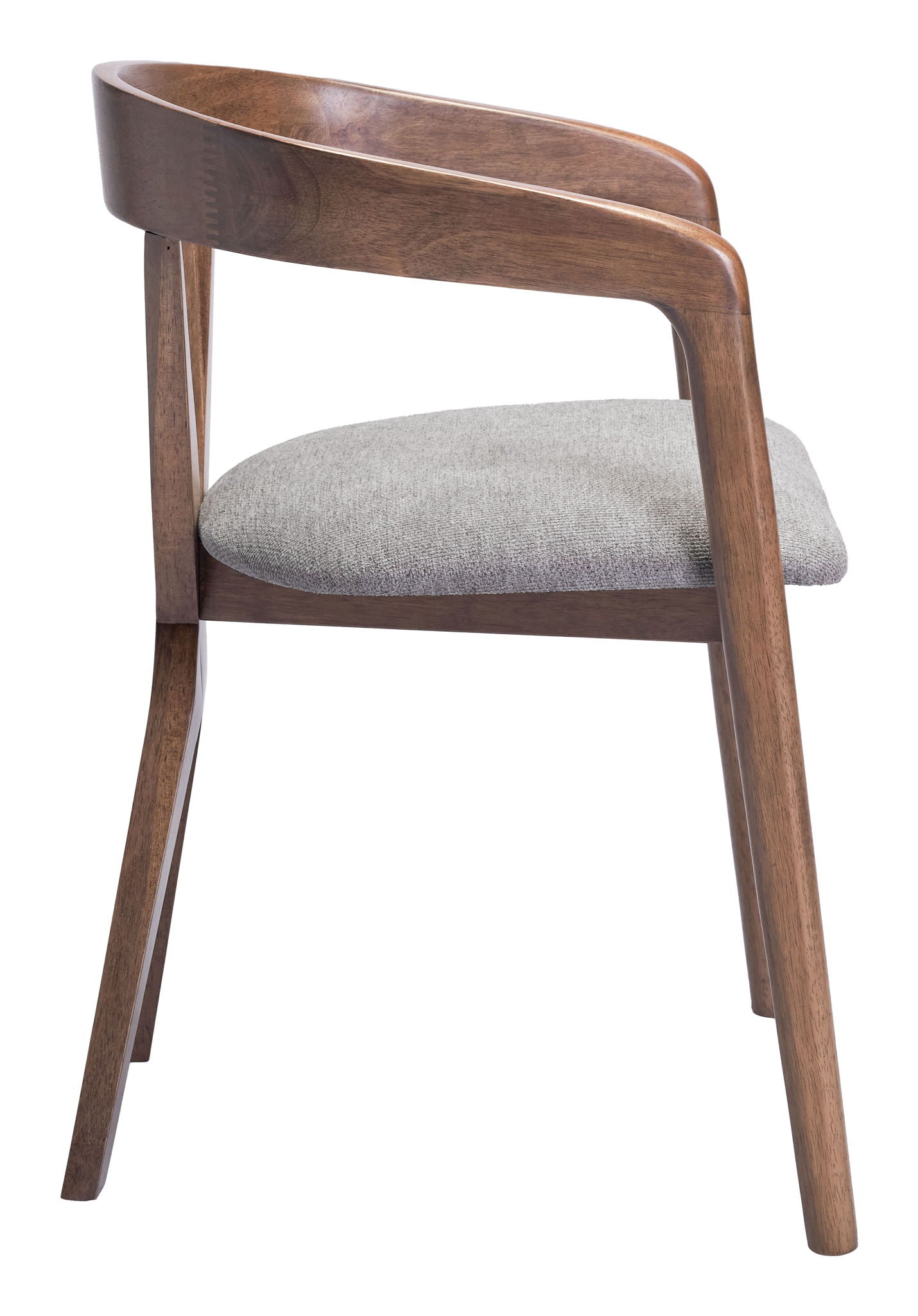 Cairo - Chaise de salle à manger - Gris tourterelle et noyer