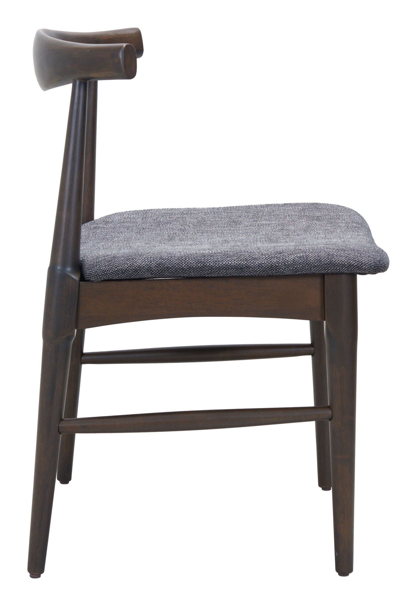 Tuzka - Chaise de salle à manger (lot de 2) - Gris et expresso