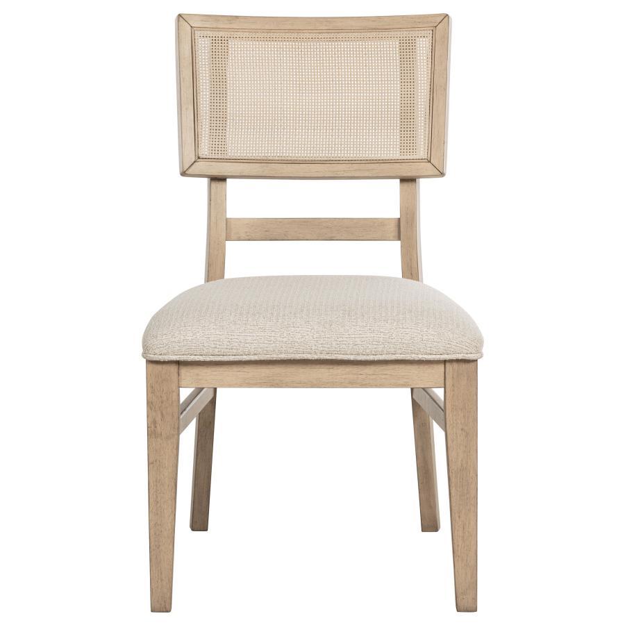 Kailani - Chaise de salle à manger en rotin tissé Radio (lot de 2) - Chêne beige