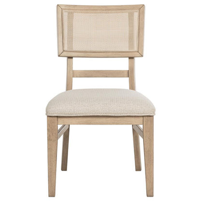 Kailani - Chaise de salle à manger en rotin tissé Radio (lot de 2) - Chêne beige