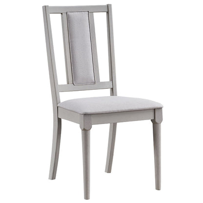 Marta - Chaise d'appoint (lot de 2) - Lin beige et naturel