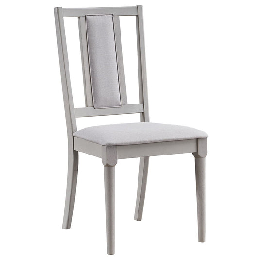 Marta - Chaise d'appoint (lot de 2) - Lin beige et naturel