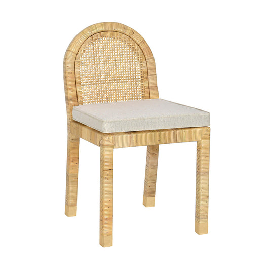 Amara - Chaise de salle à manger arquée - Crème