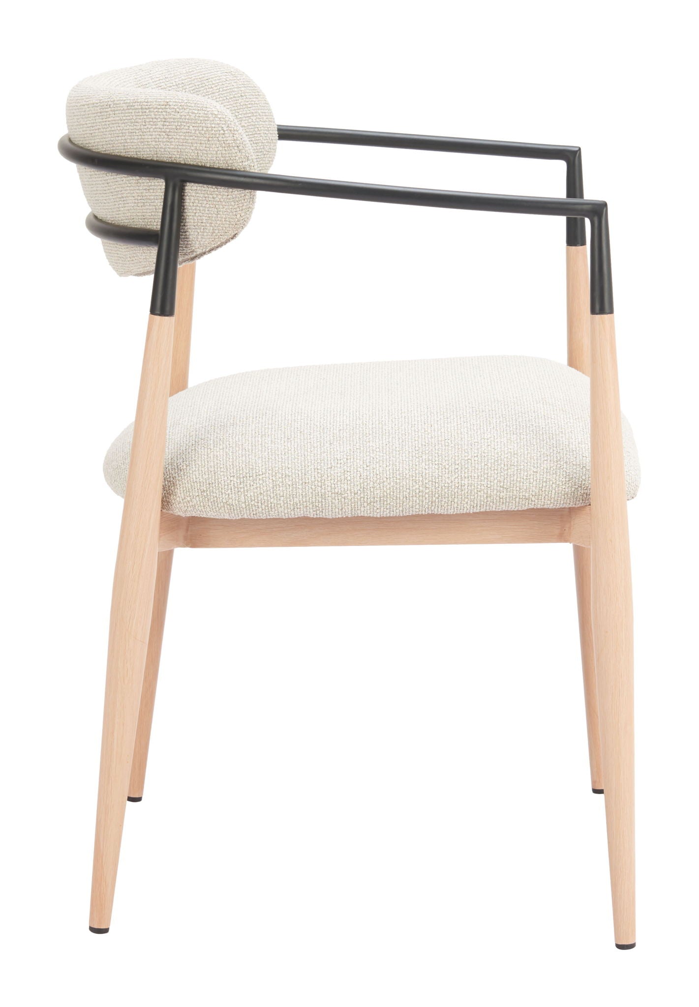 Equinox - Chaise de salle à manger (lot de 2) - Gris huître et naturel