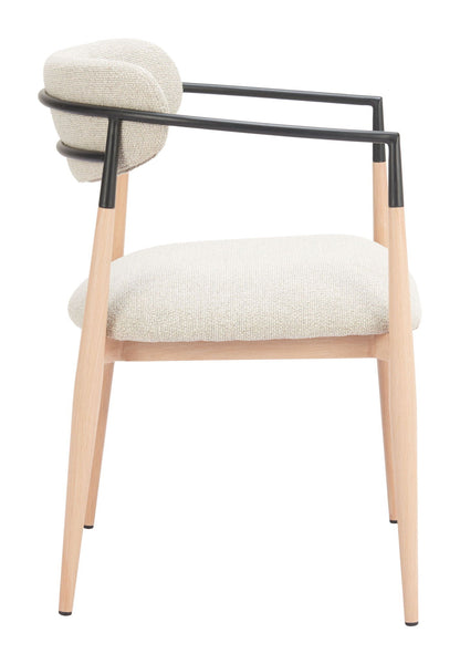 Equinox - Chaise de salle à manger (lot de 2) - Gris huître et naturel
