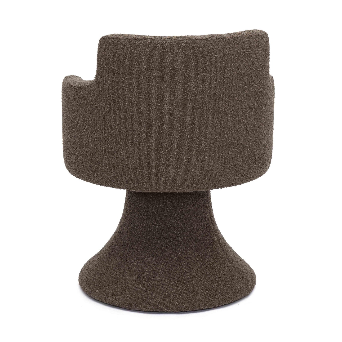 Jeffree - Chaise de salle à manger pivotante Performance Boucle - Marron chocolat
