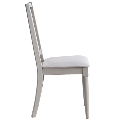 Marta - Chaise d'appoint (lot de 2) - Lin beige et naturel